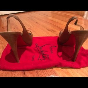 Christian Louboutin Shoes - Christian Louboutin sling backs tan/brown Christian Louboutin Shoes - Christian Louboutin sling backs tan/brown